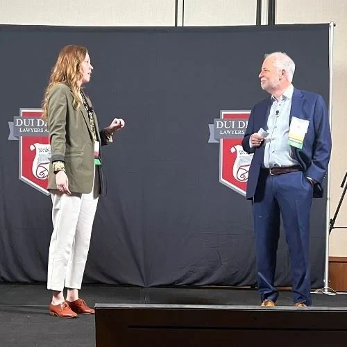 Shyanne Riddle and Rob McKinney participating in a DUI Defense Lawyers Association workshop